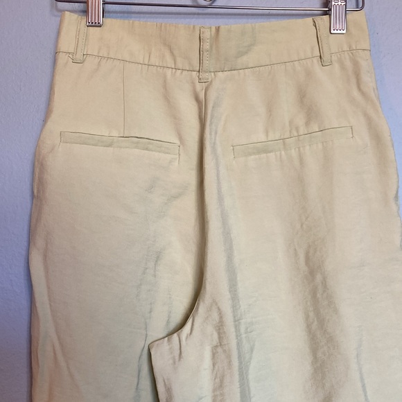 Zara Womens Size S Brat Light Green Wide Leg High Waist Trousers Pants Pleats - Picture 6 of 16